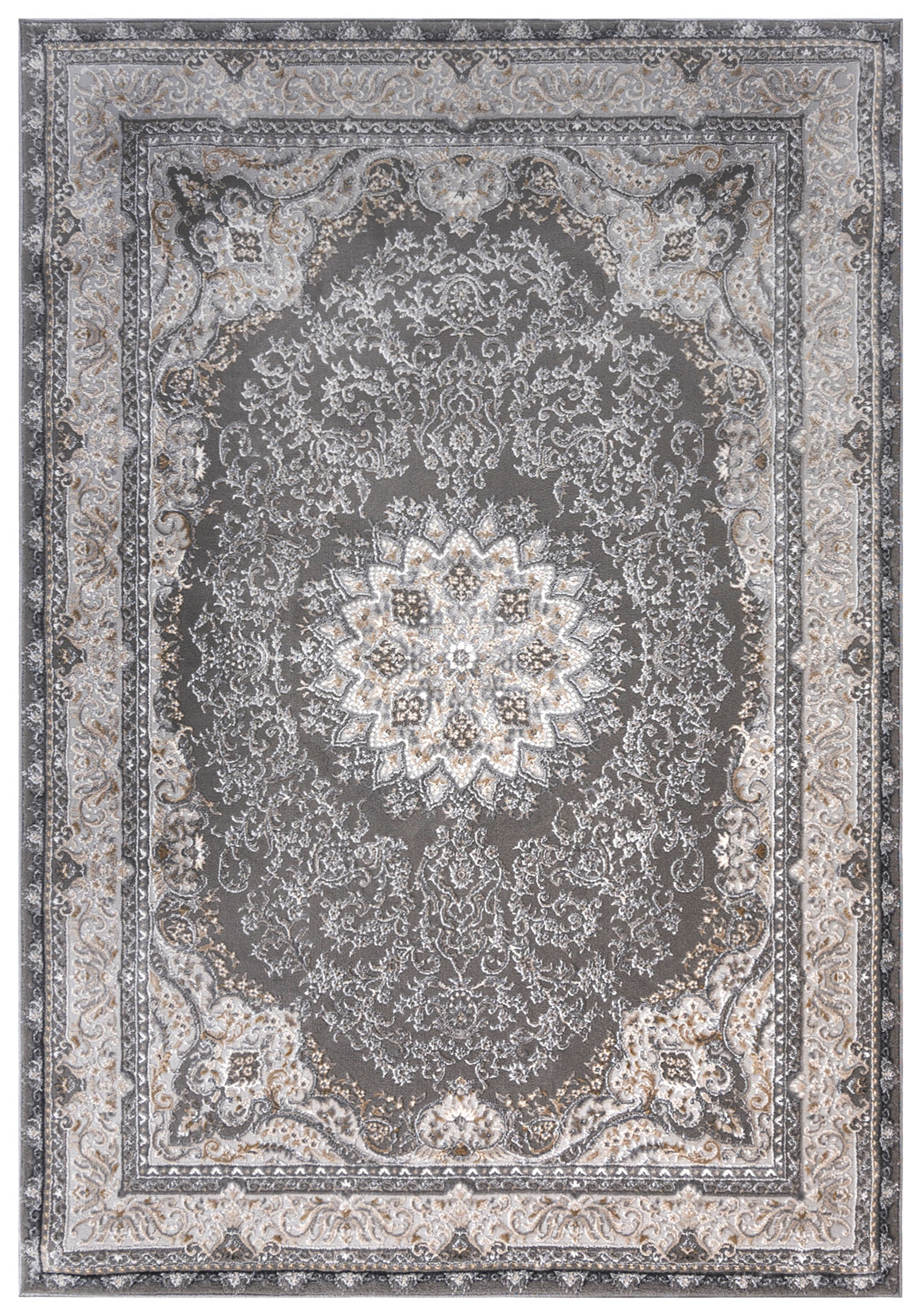 Tapis traditionnel à deux niveaux HERA TZ20C - gris
